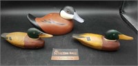 Set of 3 Ron Fisher Wood Ducks