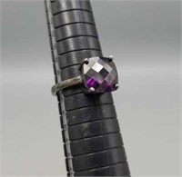 Ring - .925 Purple Stone Size 8