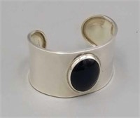 Bracelet - .925 Mexico Cuff Black Stone