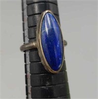 Ring - Blue Oval Stone Size 7