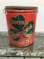 Burn's Shamrock Pure Lard bucket 14.5"