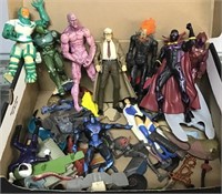 Group of action figures & parts