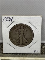 1934 walking liberty silver half dollar US coin