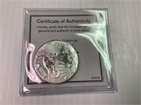 American Silver Eagle - one troy oz - COA