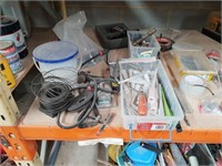 Lot Handtools, Locks, Pipe Fitting, Bags of Cement
