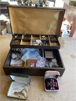 Costume Jewelry And Box