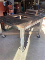 Work Table On Casters 32x31x24