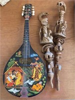 Mandolin, Dragon Head Wood Carvings