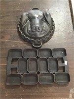 Cast Iron Pig Mold, Corn Bread Pan