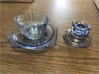 Blue Cup And Saucer, Candle Holder