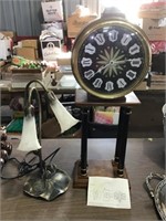 Shelf Clock, Flower Table Lamp
