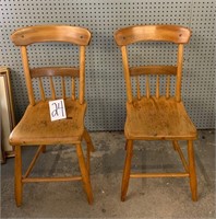 33" wooden chairs