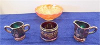 8" MARIGOLD CARNIVAL BOWL; PURPLE CARNIVAL.....