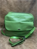 Vintage Sears Green Luggage Bag