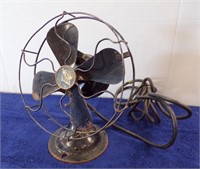 CAST IRON R&M 4 BLADE FAN, 11" TALL