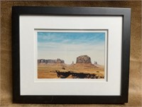 Framed Photograph of Desert and Rock Formations
