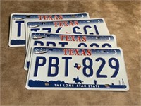 Four State of Texas license Plates