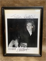 Framed Peter Frampton Autographed 8" x 10"