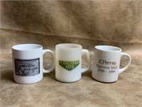 Selection of Collectible Mugs Including Milk Glass