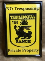 Framed No Trespassing Private Property Sign