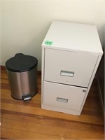 filing cabinet & trash can