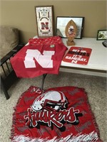 husker throw, curtains, clock, more