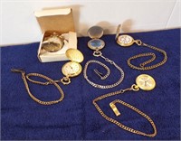 (5) POCKET WATCHES W/WATCH FOBS