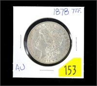 1878 7-T.F. Morgan dollar, AU