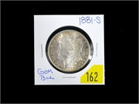 1881-S Morgan dollar, gem BU