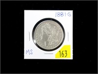 1881-S Morgan dollar, MS