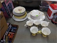INCOMPLETE SETS OF DINNERWARE AND CUPS