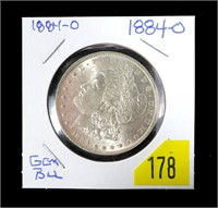 1884-O Morgan dollar, gem BU