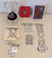 STERLING MILITARY PIN, OTHER MILITARY PINS AND...