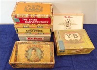 (6) VINTAGE CIGAR BOXES TO GO