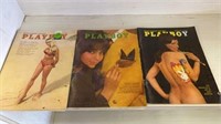 3 PLAYBOY MAGAZINES FROM 1968