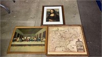 3 PICTURES- LAST SUPPER- MONA LISA- AND NEW