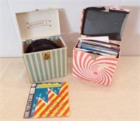 (3) GROUPS OF 45 RPM RECORDS