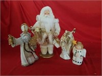 BEAUTIFUL CHRISTMAS DECORATIONS, WHITE SANTA IS