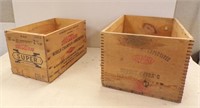 (2) WOODEN AMMUNITION BOXES-WESTERN AND.....