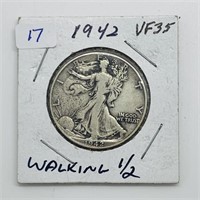 1942 Waling Liberty Silver Half Dollar