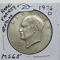 1976 D Bio Centenniakl Ike Silver Dollar