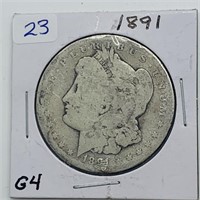 1891 Morgan Silver Dollar