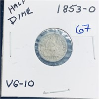 1853 O Half Dime