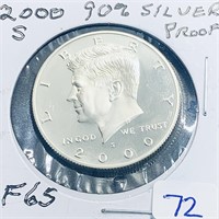 2000 S Kennedy Silver Proof Half Dollar