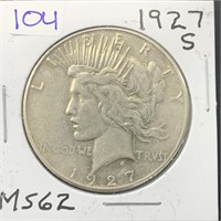 1927 S Liberty Peace Silver Dollar