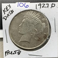 1927 D Liberty Peace Silver Dollar
