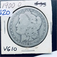 1900 O Barber Silver Dollar