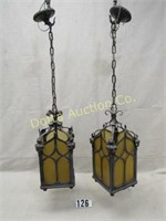 PAIR OF GOTHIC CHANDELIERS: