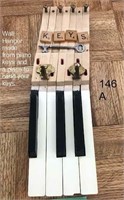 Wall Hanger w/Piano Keys & Place to hang keys