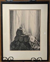 Vintage Rockwell Kent "Funeral Pyre" Signed Print